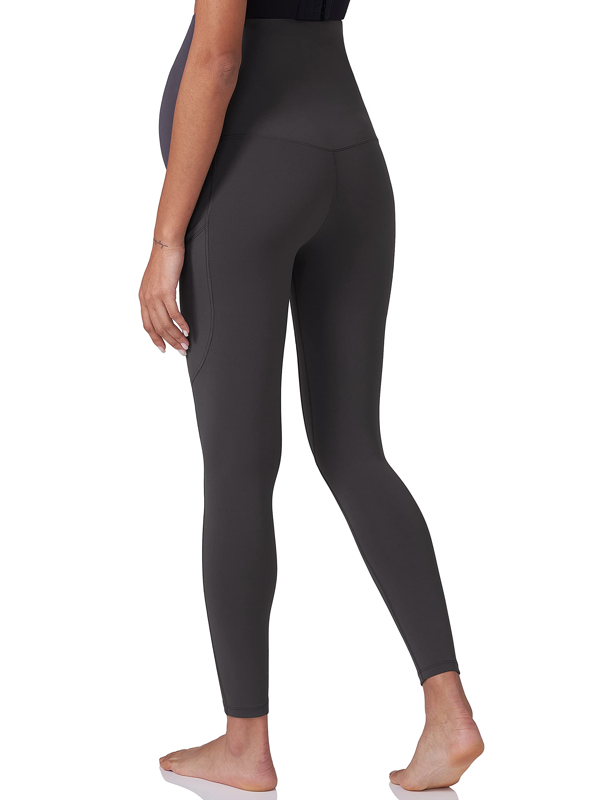 POSHDIVAH 3er-Pack Damen-Schwangerschafts-Workout-Leggings über dem Bauch, Schwangerschafts-Yogahose mit Taschen