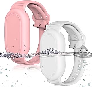 2 unidades de pulsera de silicona para Samsung Galaxy SmartTag2 (2023), dispositivo de pérdida flexible y resistente a los golpes para Galaxy SmartTag 2, localizador de pérdida, color blanco y rosa