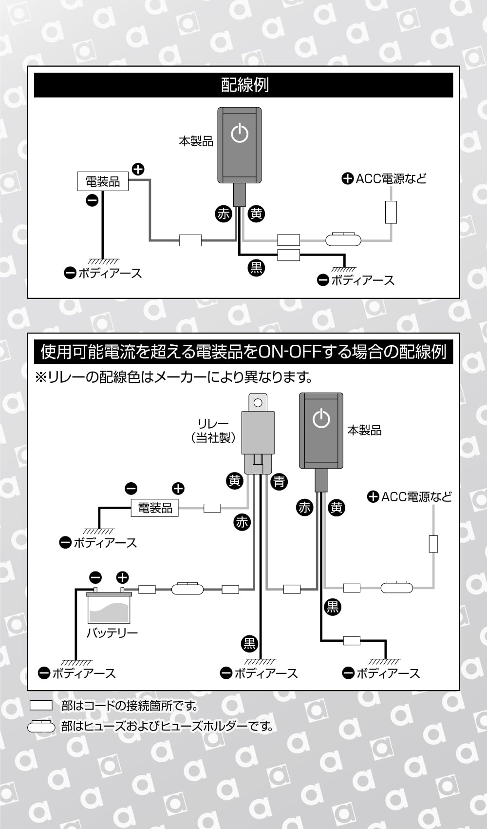 Amazon.co.jp: エーモン(amon) 貼り付けプッシュスイッチ ON-OFF DC12V