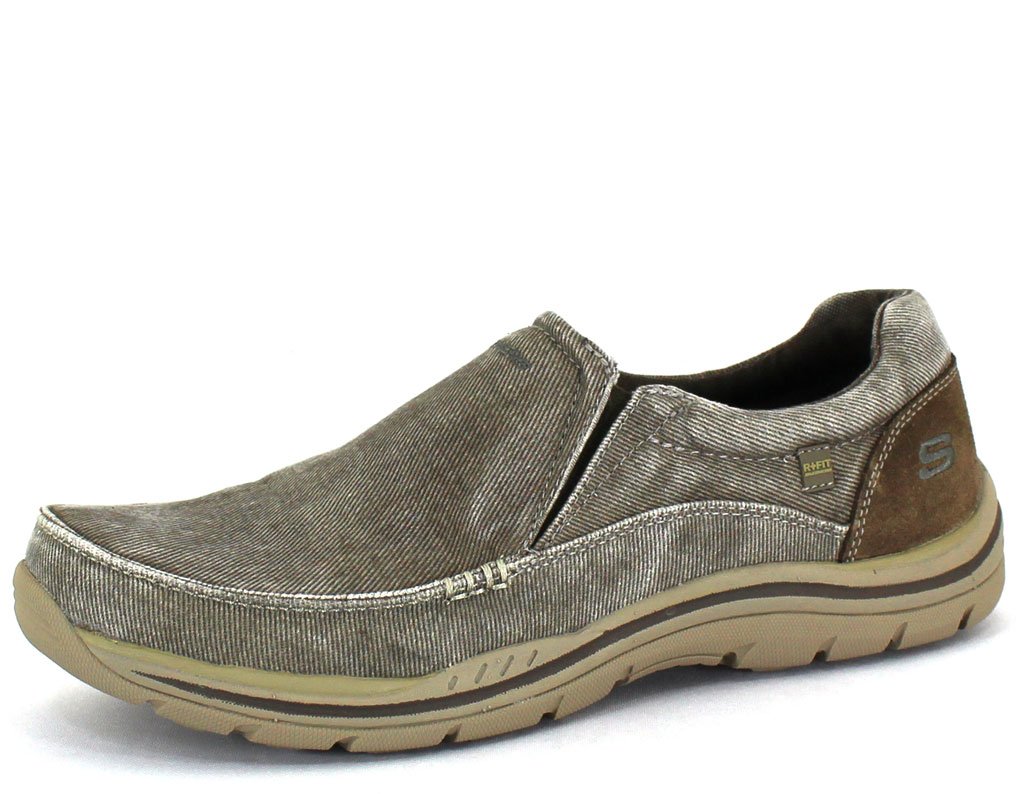 Skechers Men's Expected-Avillo Moccasin, Khaki, 7 UK