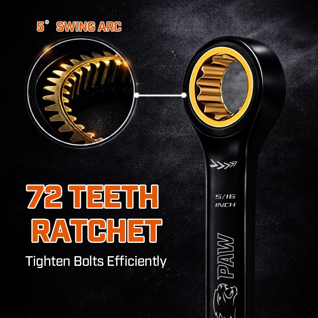 ironcube Ratcheting Wrench Set 16 Piece - Metric and Standard - Black Combination Ratchet Wrenches - Including Wax Canva Bag - LIFETIME SUPPORT