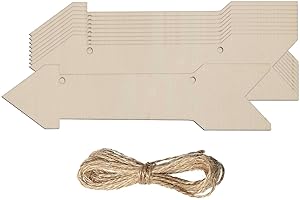 20 Pieces Unfinished Wooden Arrow Signs Blank for DIY Craft Project