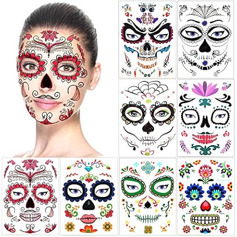 Howaf Halloween Face Temporary Tattoos Pack Cover