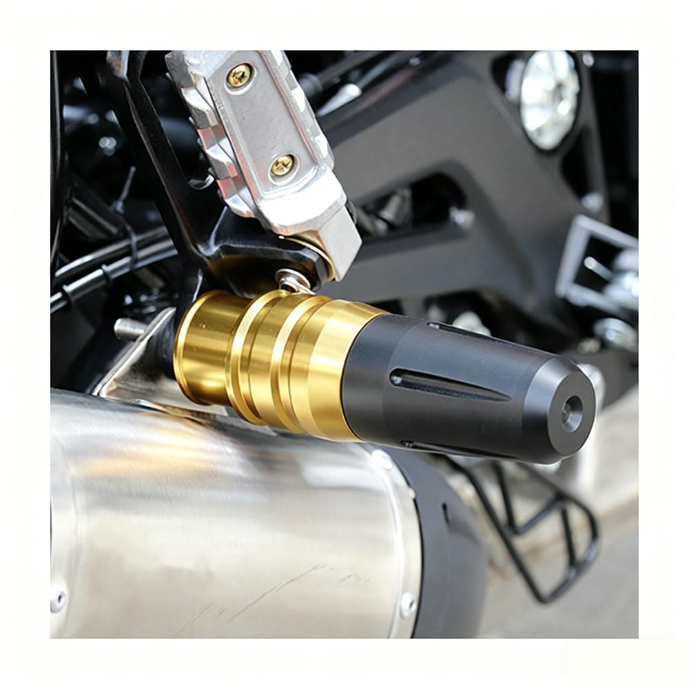 uHLANQC Motorcycle Frame Sliders for Kawasaki Ninja 500 2025 Anti-Fall Protectors Anti-Scratch Durable Rear Crash Bar(Gold)