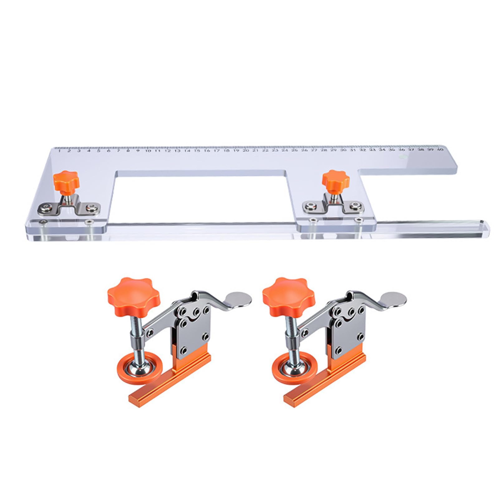 Piceioep A Cabinet Jig Cabinet Handle Jig For Door Drawer Djustable Mount Guide For Installation Lignment Tool Box Home Woodworking Template