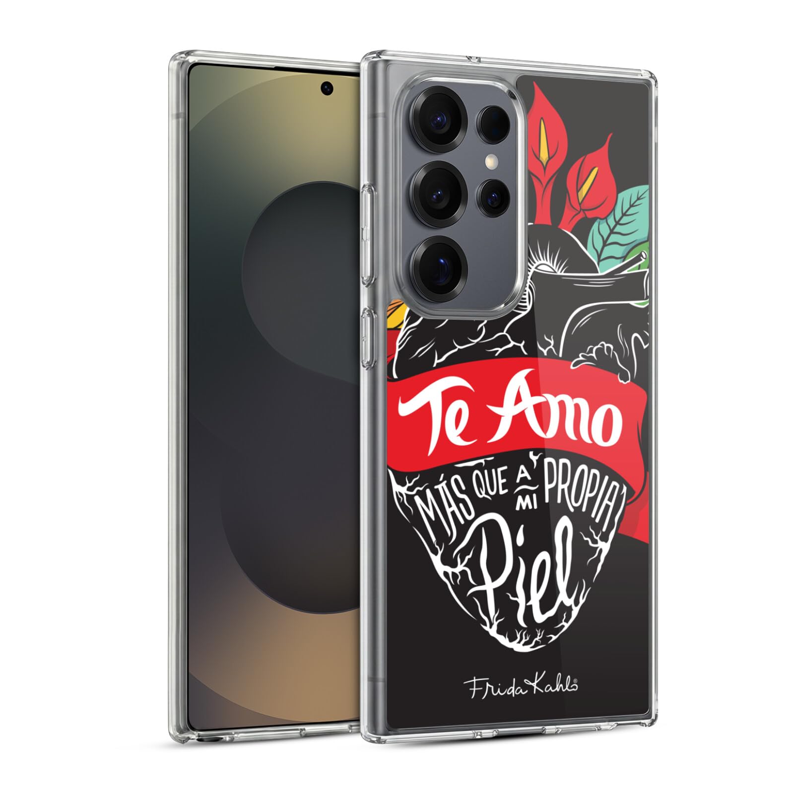 Head Case Designs Officially Licensed Frida Kahlo Heart Typography Gel Case [Military Grade Protection] Compatible with Samsung Galaxy S25 Ultra and