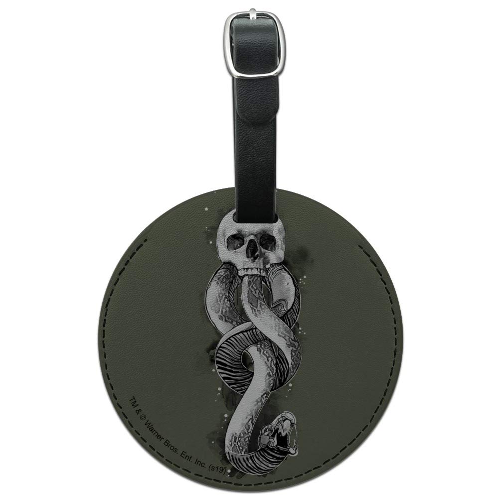 Harry Potter The Dark Mark Round Leather Luggage Card Suitcase Carry-On ID Tag