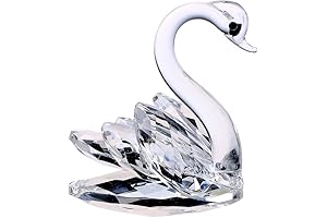 H&D HYALINE & DORA Sparkle Crystal Swan Figurine Collection Paperweight Table Centerpiece Ornament