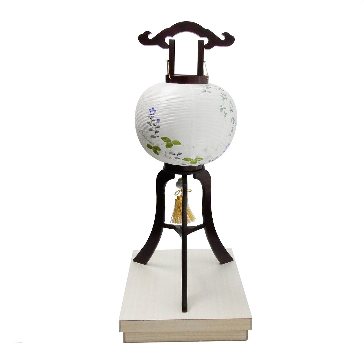 Amazon.co.jp: フジキ工芸産業 盆提灯銘木行灯桜11号絹二重絵入桐箱入