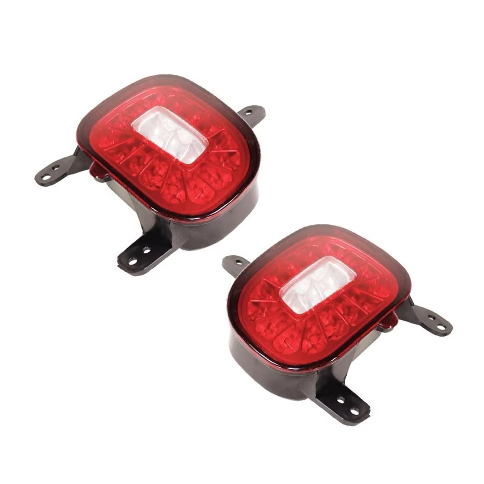 Luce retromarcia Per Jeep Per Renegade 2015-2018 Riflettore posteriore Fendinebbia e retromarcia bianca 2 pezzi Lampada paraurti senza lampadina Fari di stop(Red Lens)