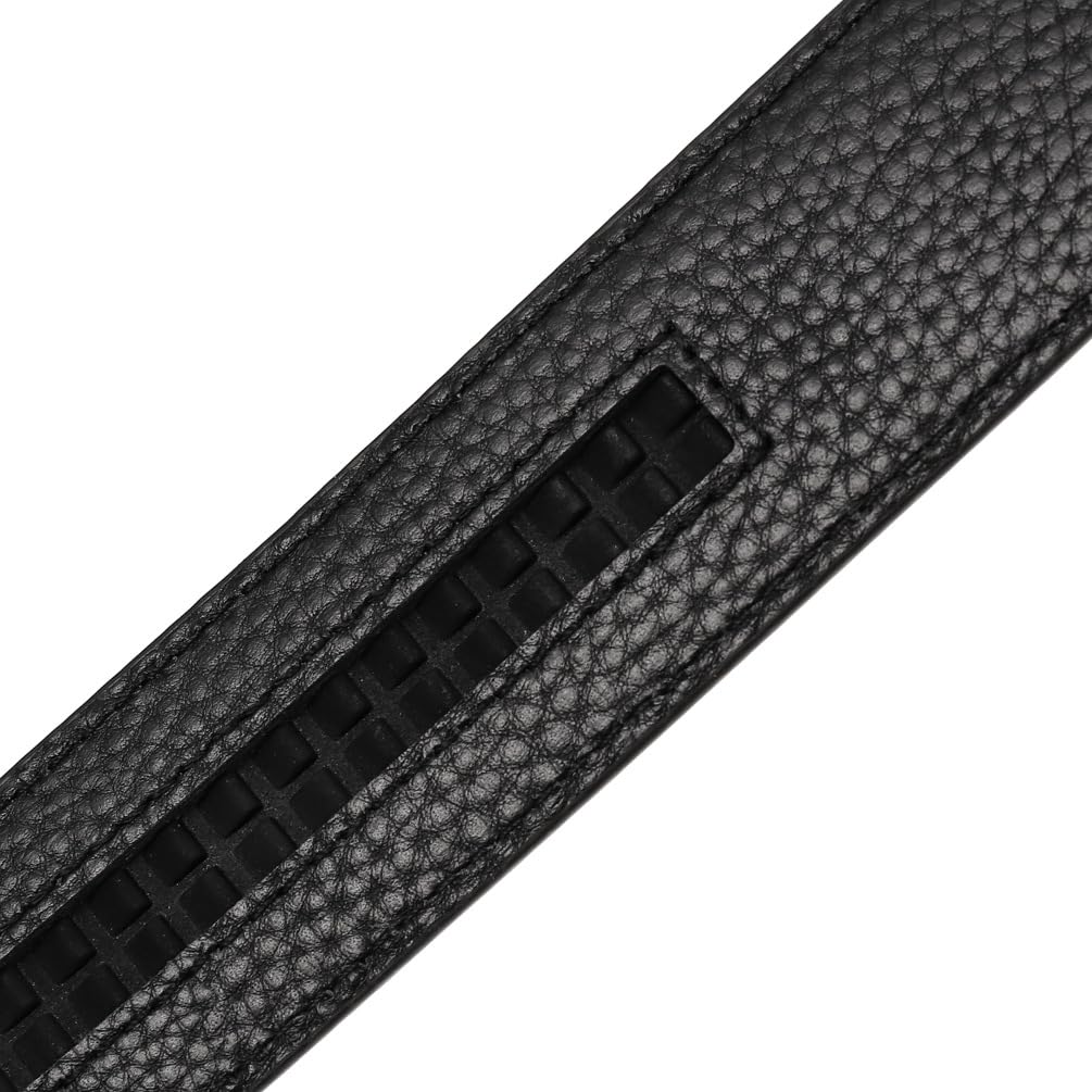 Ledergürtel für Herren, Ratsche, verstellbarer Schiebegürtel, 4,5 cm Breite, in Geschenkverpackung, passt überall