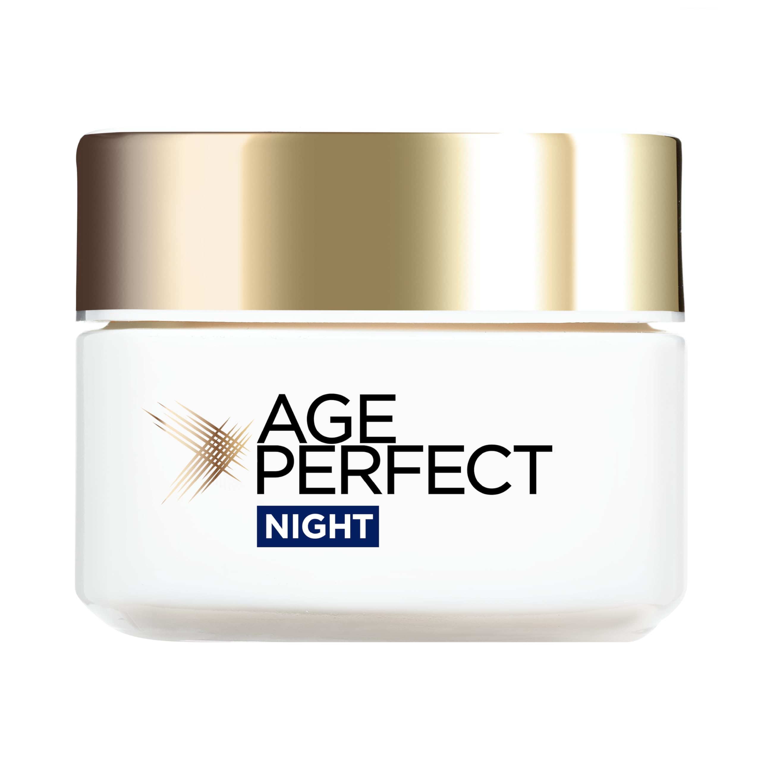 L’Oréal Paris Age Perfect Collagen Expert Retightening Night Cream 50+, Firmer, Moisturised, Nourished Skin, Anti-Age Spots, Collagen AA Fractions, 50m