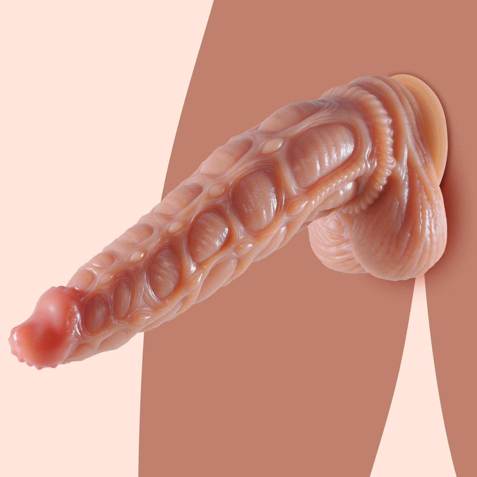 Dildo realistico con ventosa forte, 34,5cm, dildo gigante in silicone, morbido alieno, dildo anale, stimolazione della prostata, giocattolo sessuale per donne, uomini