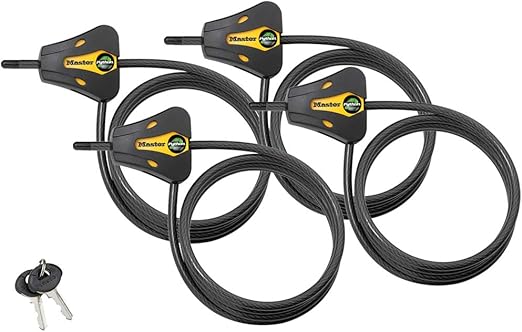 Master Lock - Keyed Alike Trail Camera Python Adjustable Cable Locks 8419KA-4
