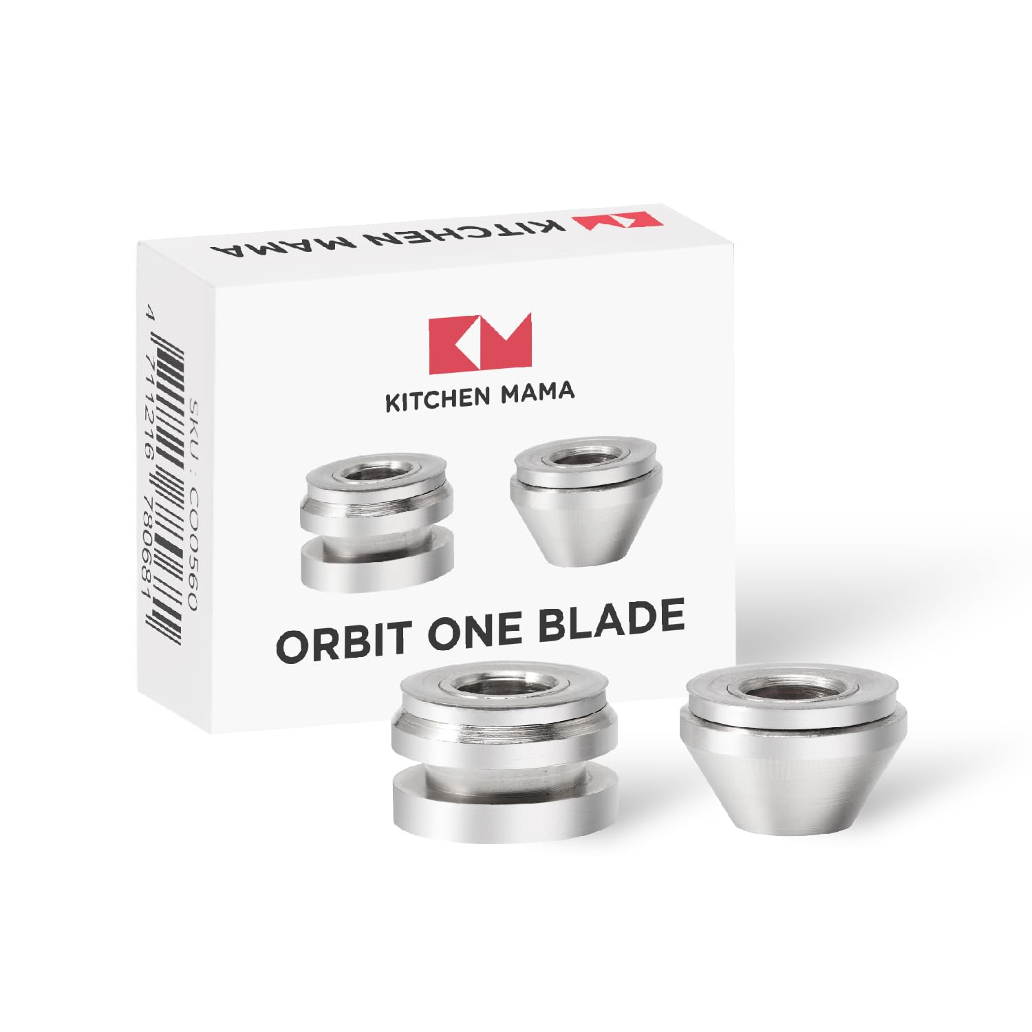 Kitchen Mama Orbit One Replacement Blade Set for Rechargeable Can Opener: Includes Two Blades (Cylinder and Triangular)