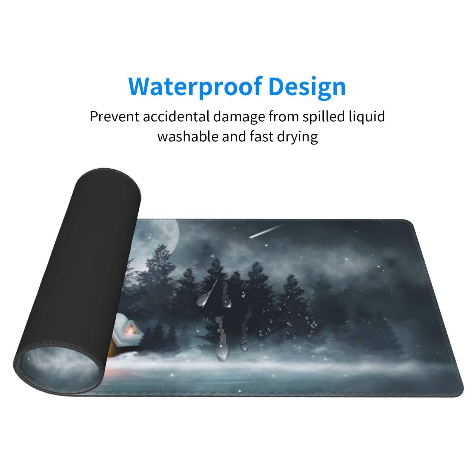Alfombrilla de mouse grande para juegos XL, alfombrilla de mouse de escritorio completo con base antideslizante, alfombrilla de teclado para computadora portátil, regalos para mujeres y niñas