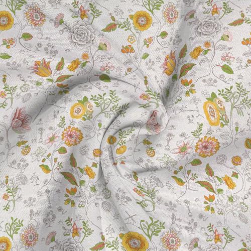 Image of Livspace Cotton Queen Size Bedsheet for Double Bed | 100 inch x 88 inch | 144 TC Flat Cotton Bedsheet with 2 Pillow Covers, Soft & Breathable - Bello Pure Nest Collection (Yellow)