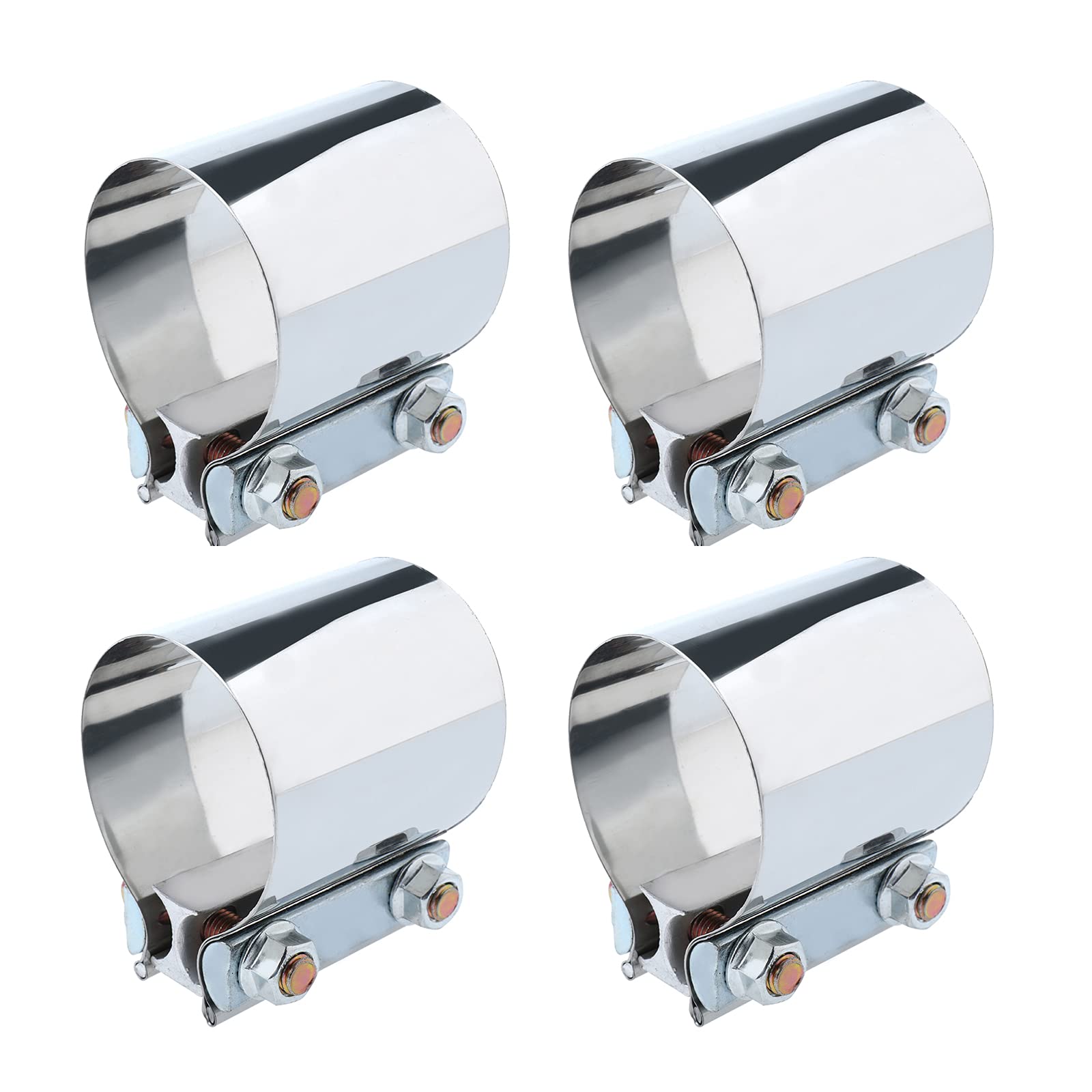 4 Fascette Stringitubo Acciaio Inox T304 Per Scarico 2 Pollici - Universali