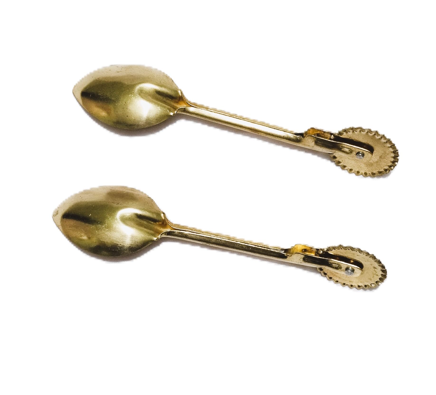 GS Brass Karanji Cutter Tool, Gujia/Shankarpali Cutter, 2 in 1 Brass Spoon with Cutter, Pack of 2 1