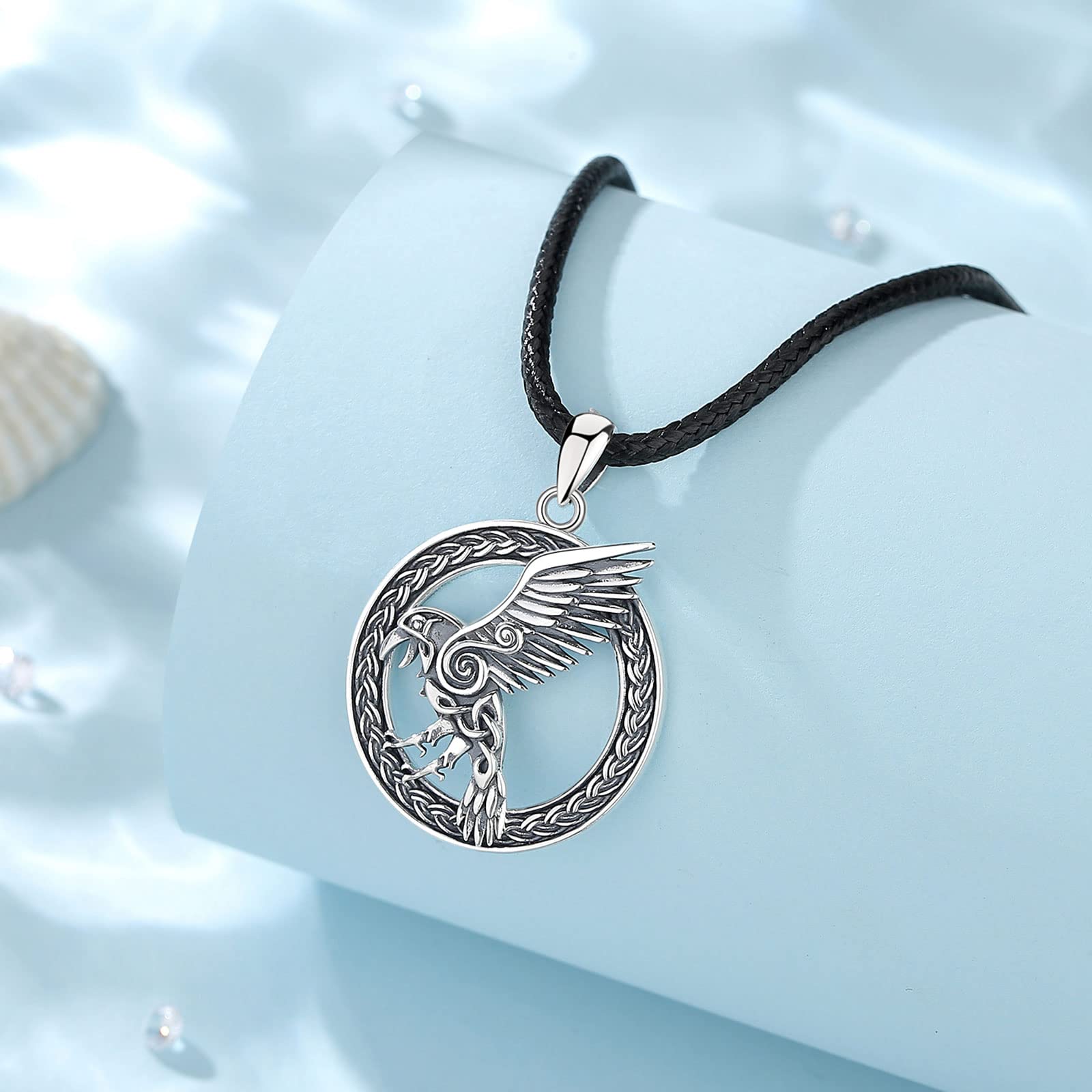 AEONSLOVE Collar Vikingo Plata de Ley 925 para Hombre Mujer, Colgante Árbol de la Vida Yggdrasil/Martillo de Thor/Runas Vikingas/Lobo Vikingo/Dragón, Joyas Nórdico
