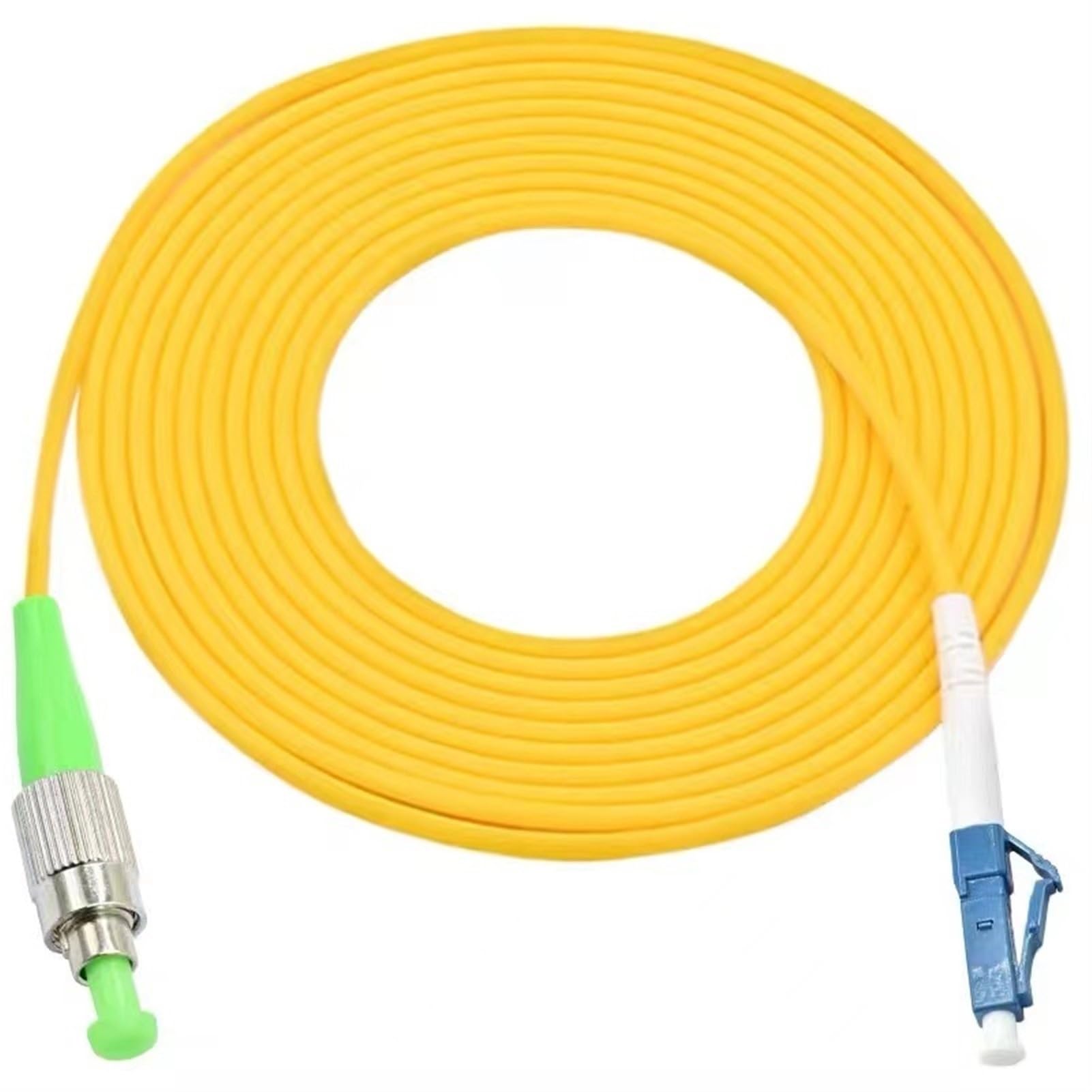 Cavo di prolunga LC/A-LC/A in Fibra Ottica da 1-100 m Cavo di prolunga Semplice da Quadrato a Rotondo Ottica FTTH(Color:LCA-LCA 60m)