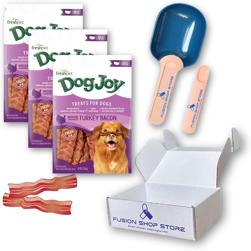 Pet Supplies Freshpet Dog Joy Turkey Bacon Treats, 3 oz Bag (3) Set