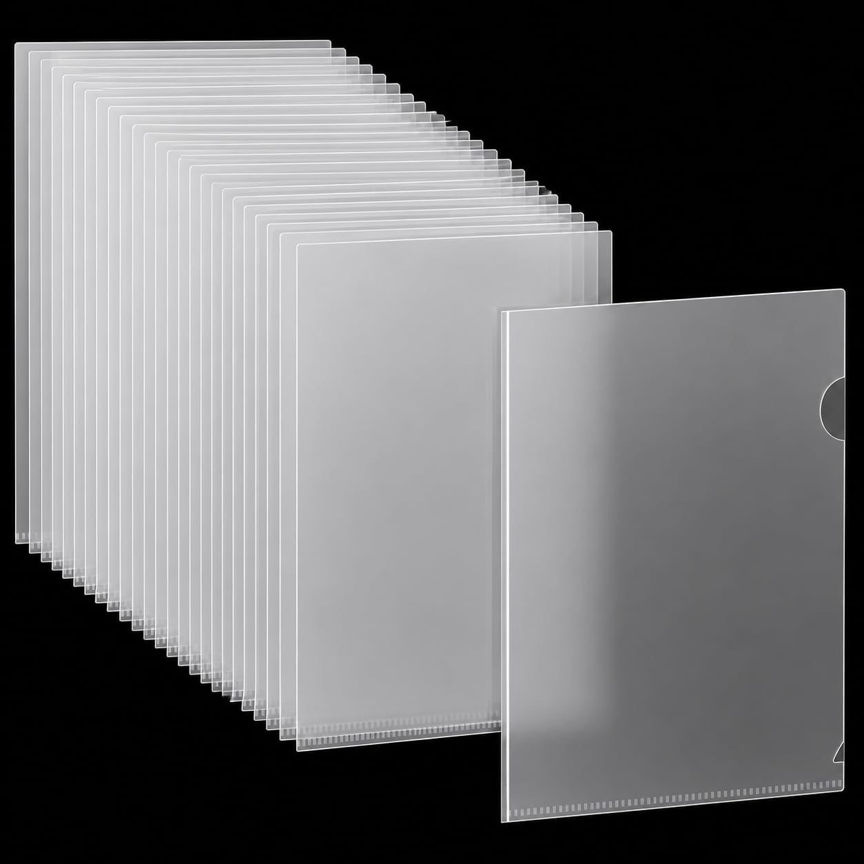 GZLANYA 30 Clear A4 Plastic Wallets, 220 Micron PP Cut Flush Folders