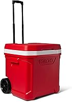Igloo Profile II Roller Cooler with Wheels - Hard Sided Insulated Ice Chest, Cool Riser Tech for Superior Cooling