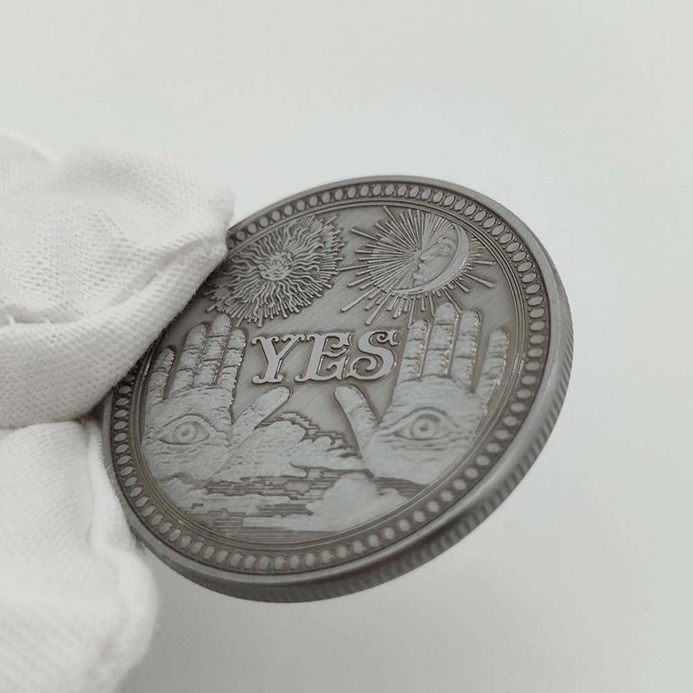 Patrón 1pc Sí No Desafío Cráneo De La Moneda, Estereoscópica Cobre Antiguo Recuerdo Colección De Moneda para Toss Game Collector