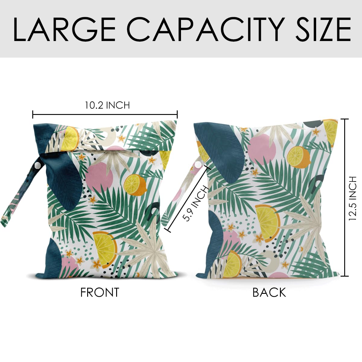 JHFDTY Wet Bag for Swimsuit Pool Travel Baby Cloth Diapers Dirty Yoga Gym Clothes Beach Bags Summer Gifts for Women Men Beach Vacation Essentials Leaves Waterproof Wet Dry Bag Travel Laundry Bags