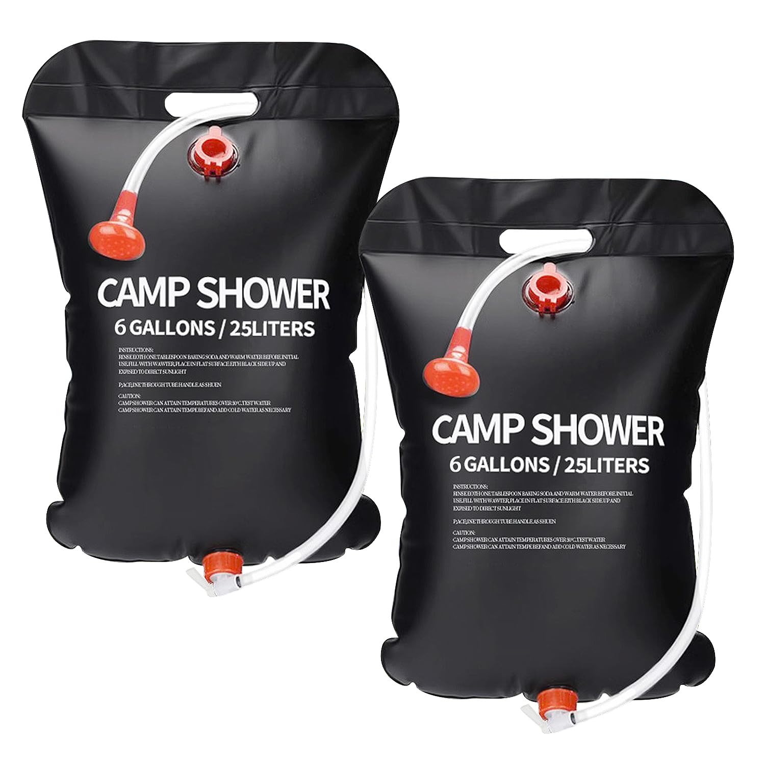 JIURUN 2 Pack Solar Shower Bag 6 Gallons/25L Portable Camping Shower Bag with Removable Hose and On-Off Switchable Shower Head,Camping Accessories for Camping Beach Swimming Outdoor Traveling Hiking-image-28