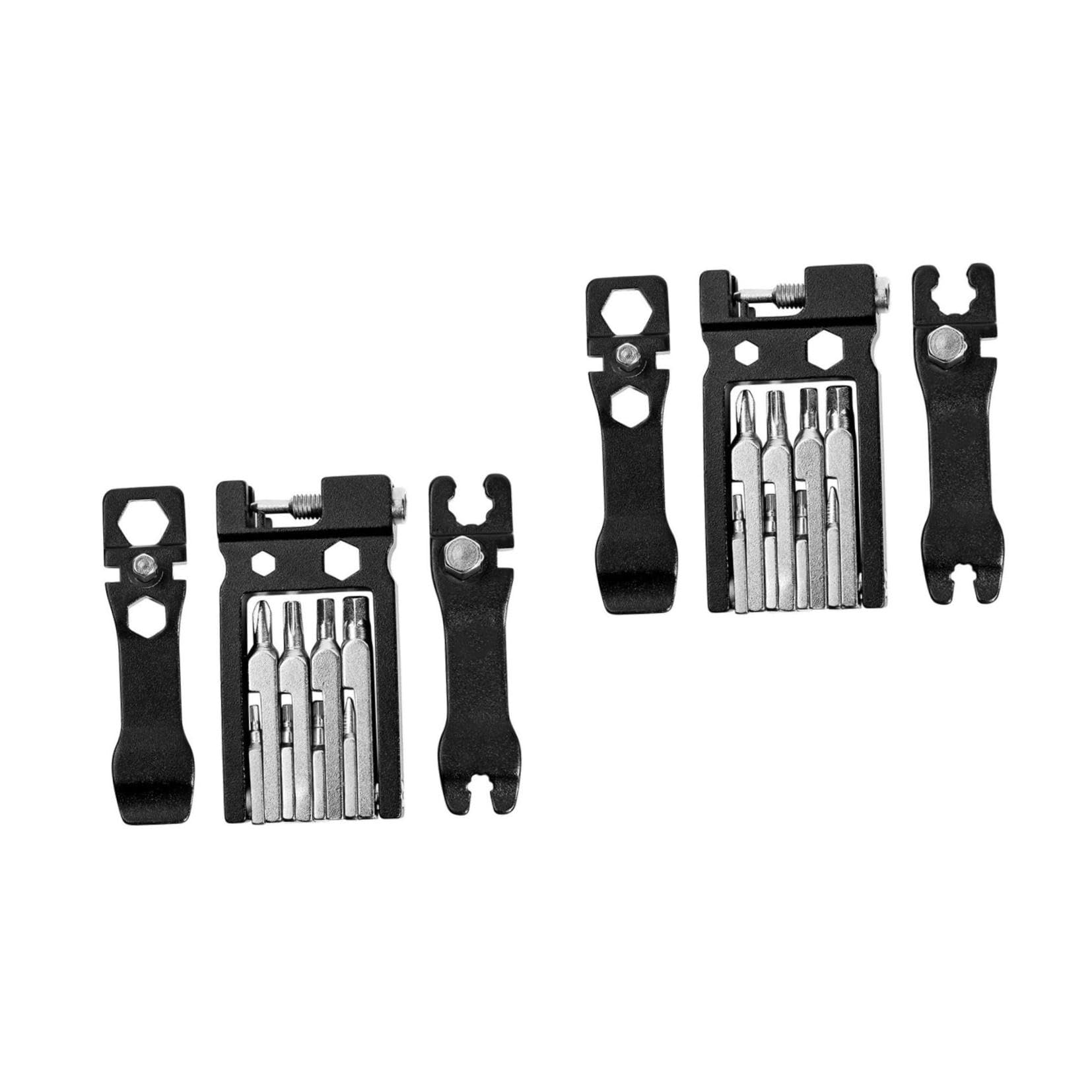 ifundom 2 Pezzi Strumento Riparazione per Biciclette Kit Portatile con Chiave e Cacciavite Design in Carbonio Accessori per Manutenzione Bici Corsa