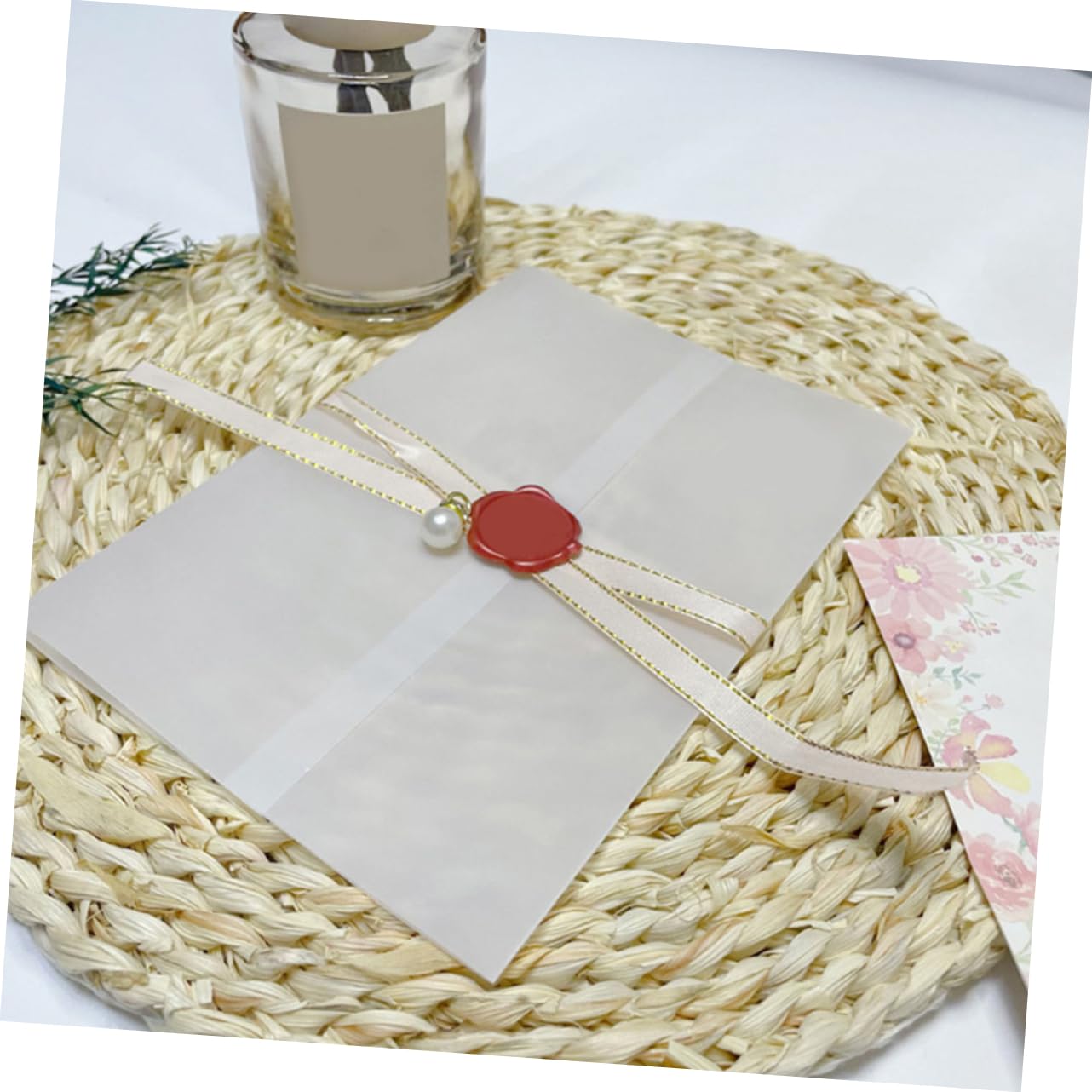 HOMSFOU 100pezzi Buste Per Inviti Buste Decorative Multifunzione in Carta Offset Resistente Compatte Per Biglietti Piccoli Per Inviti Compleanno e Festività