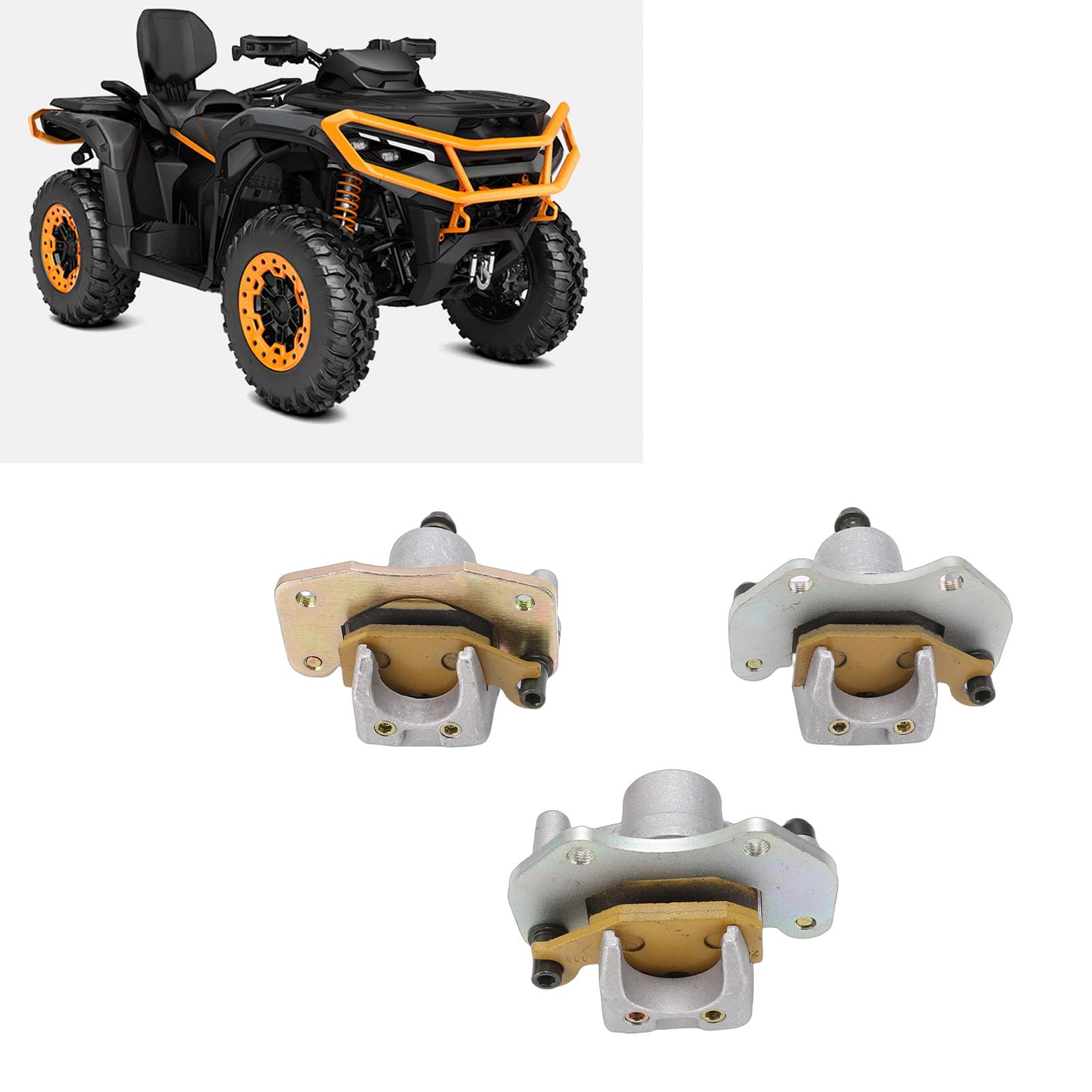 Zestaw Przednich Zacisków Hamulcowych z Klockami Zamienniki dla Outlander 330 400 500 650 800 Max 400 500 650 800 ATV, Lewe Prawe Zaciski i Klocki Hamulcowe