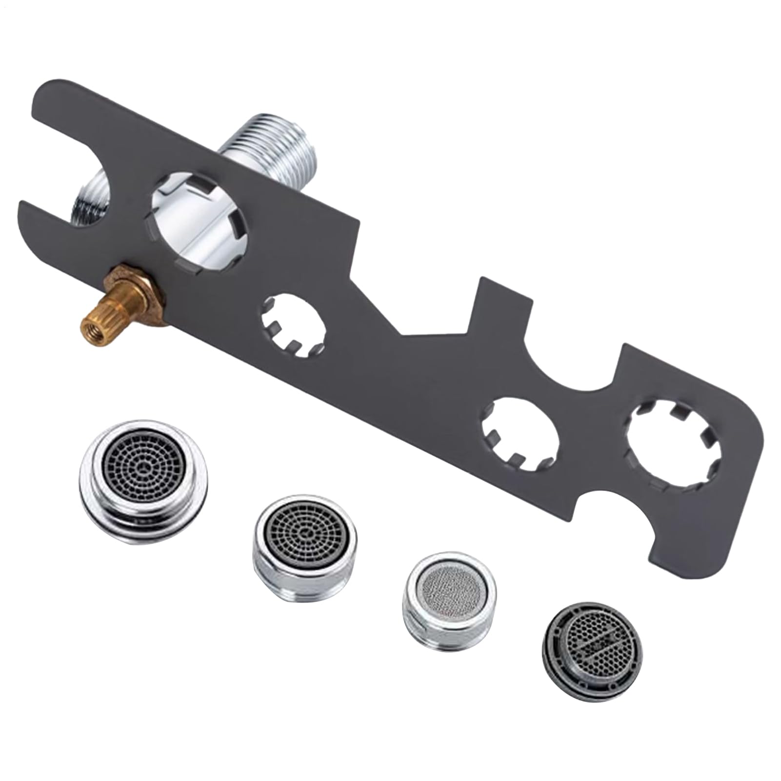 9 in 1 Faucet Aerator Tool | Stainless Steel Kitchen Aerator Wrench for Plumbers Facility Managers Owners Sinks Showers