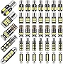 40 Pieces Dome Light LED Car Bulb Kit LED Interior Car Lights T10 25 mm 26 mm 27 mm 32 mm and 41 mm LED Festoon Bulbs LED Interior Replacement Bulbs for Car Map Door Courtesy License Plate Lights
