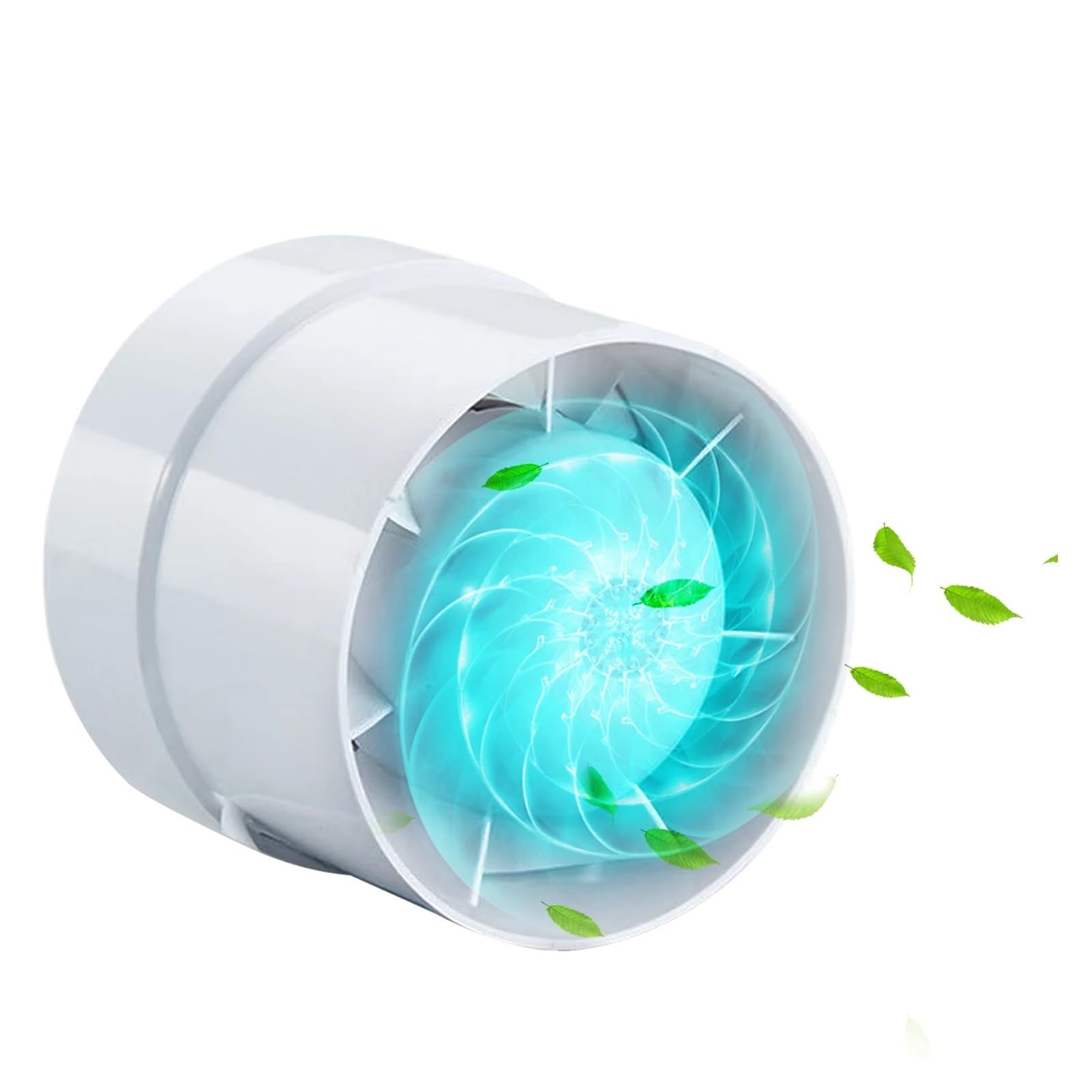Ventola Aspirazione, Ventilatore Di Scarico In ABS Rotondo Silenzioso WC A Risparmio Energetico Condotto Di Estrazione In Linea For Serra Ventilatore Di Sfiato For Bagno Impermeabile Bianco ,per Bagno
