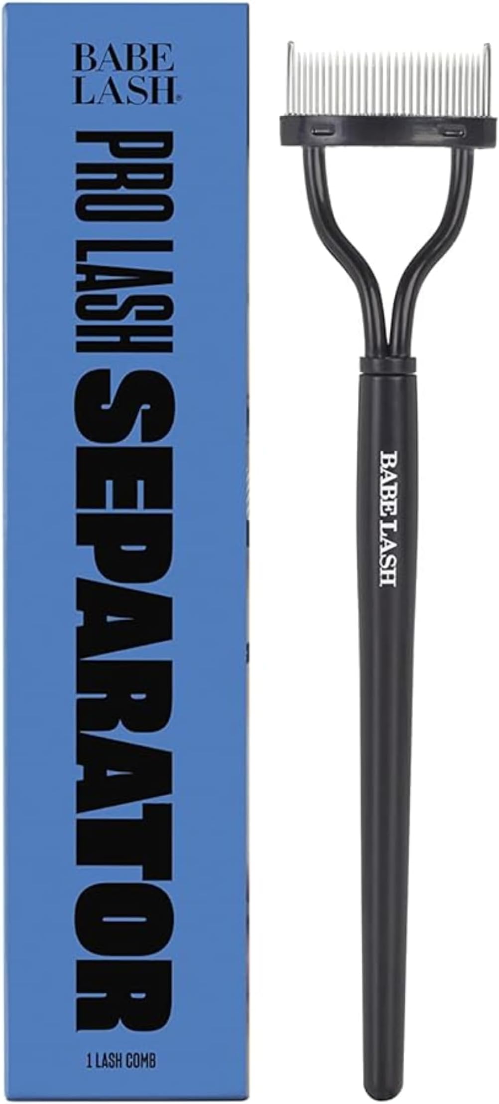 Pro Eyelash Separator, Removes Clumps on Mascara, Reusable Stainless Steel Lash Comb for Cleaning Lashes