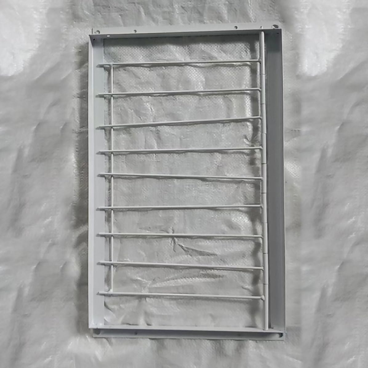 Puerta de Entrada de Color Blanco para Palomares de Hierro Reforzado Diseño Encriptado, 2 Piezas para Jaulas de Palomas y Aves Pequeñas
