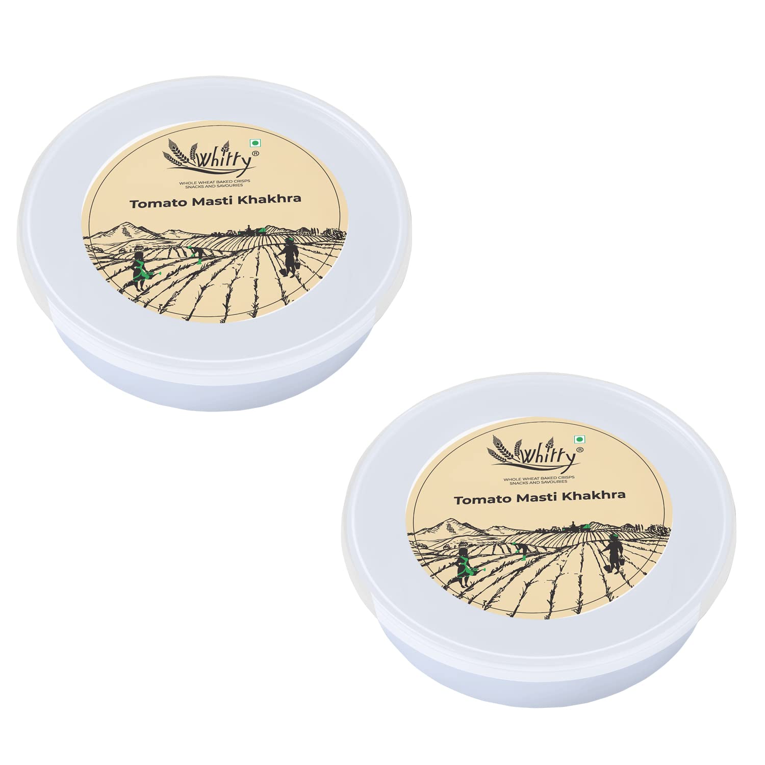 WhittyCrisps Tomato Masti Khakhra ready to Eat Indian Snacks (Pack of 2) Whitty Tomato Masti Khakhra, 700gm, Crunchy Good Munchies, Zinc, Iron, Calcium, Snack to relax.