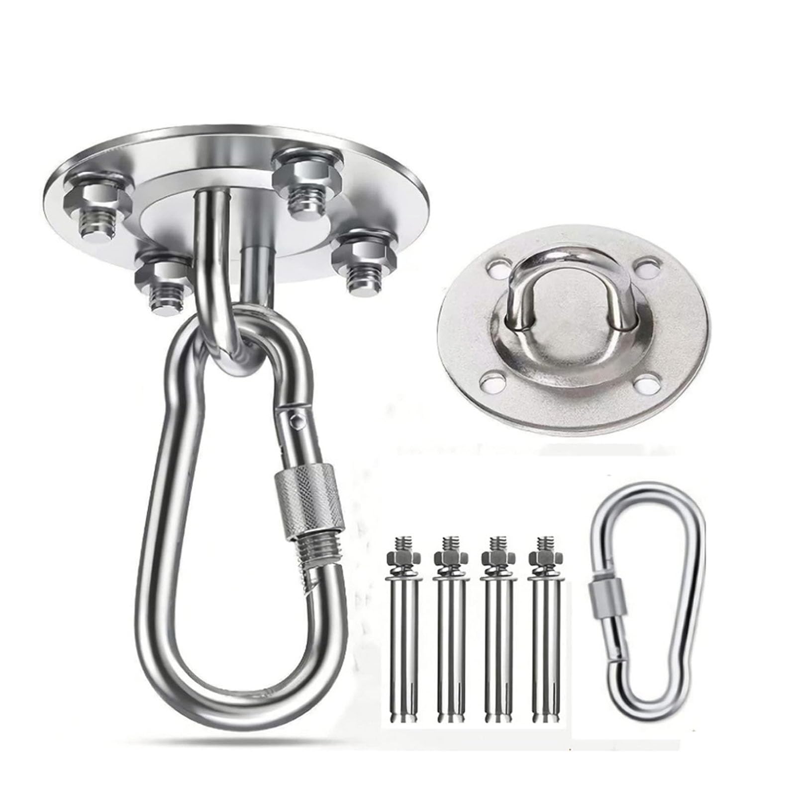 PANGBOER Soporte de techo de acero inoxidable con gran capacidad de carga para asientos de columpio, hamacas, hamacas, juego de colgar con instalación