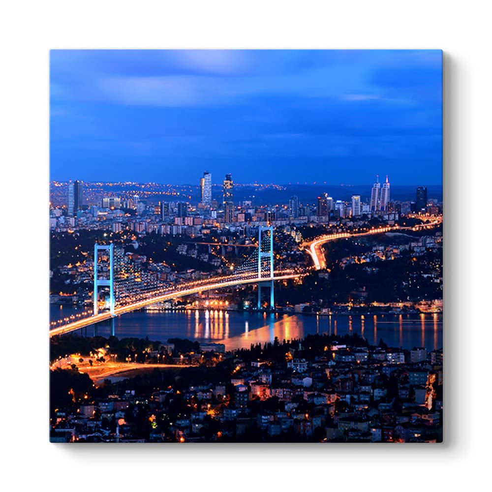 İstanbul Gece Köprü Tablosu 30 x 30