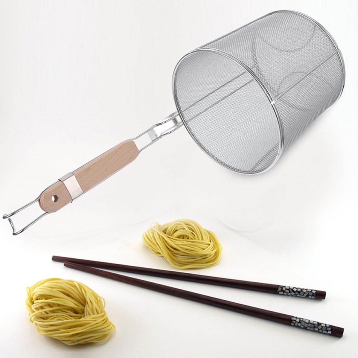 3 Colador 1 Piezas Fideos Inoxidable de Acero 20 Mango de Cocina