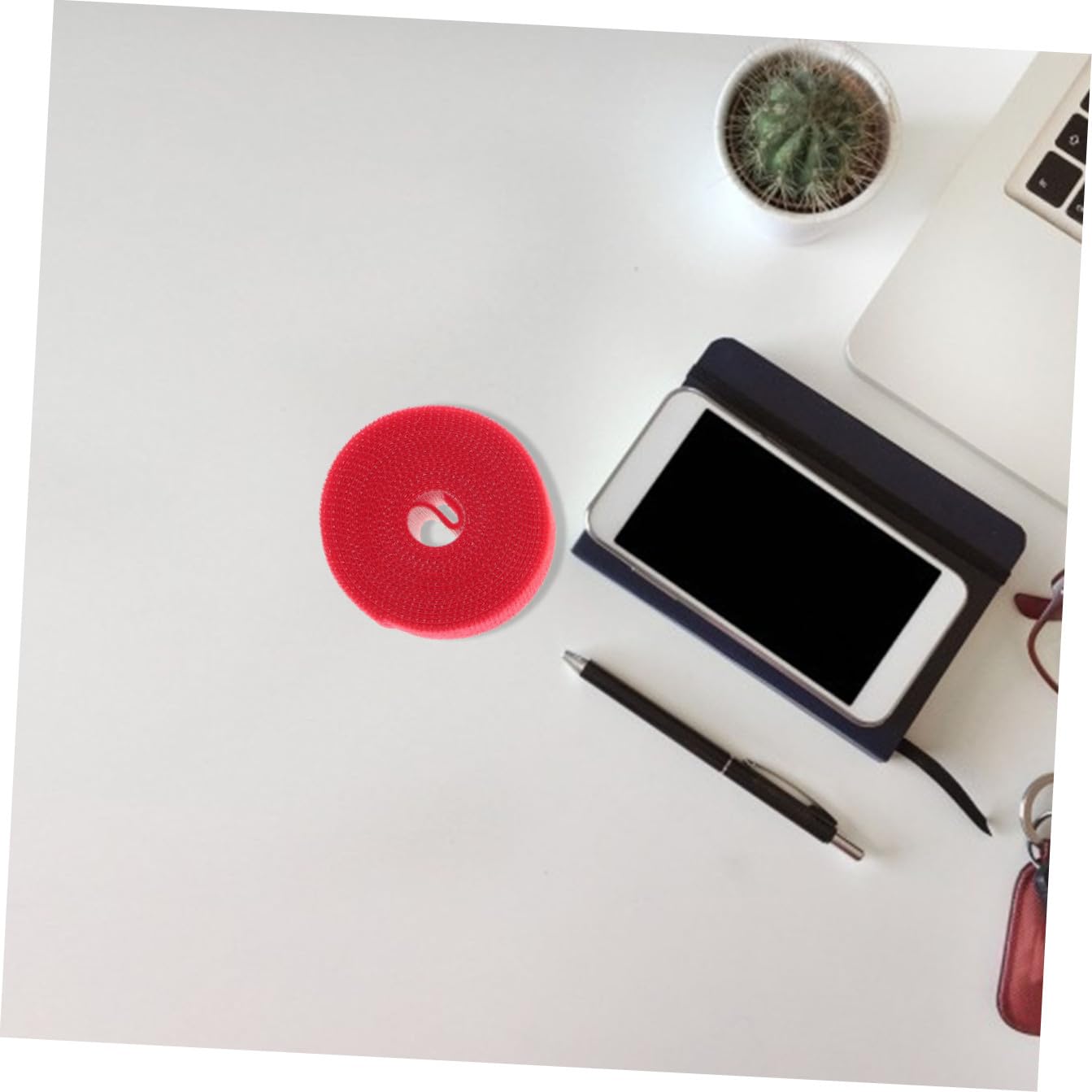 HOMSFOU 20rollen Klett Kabel Organizer Mit Wiederverwendbaren Selbstklebenden Tape Kabelbändern Für Effektives Kabelmanagement Und Ordnung Im Büro Und Zuhause