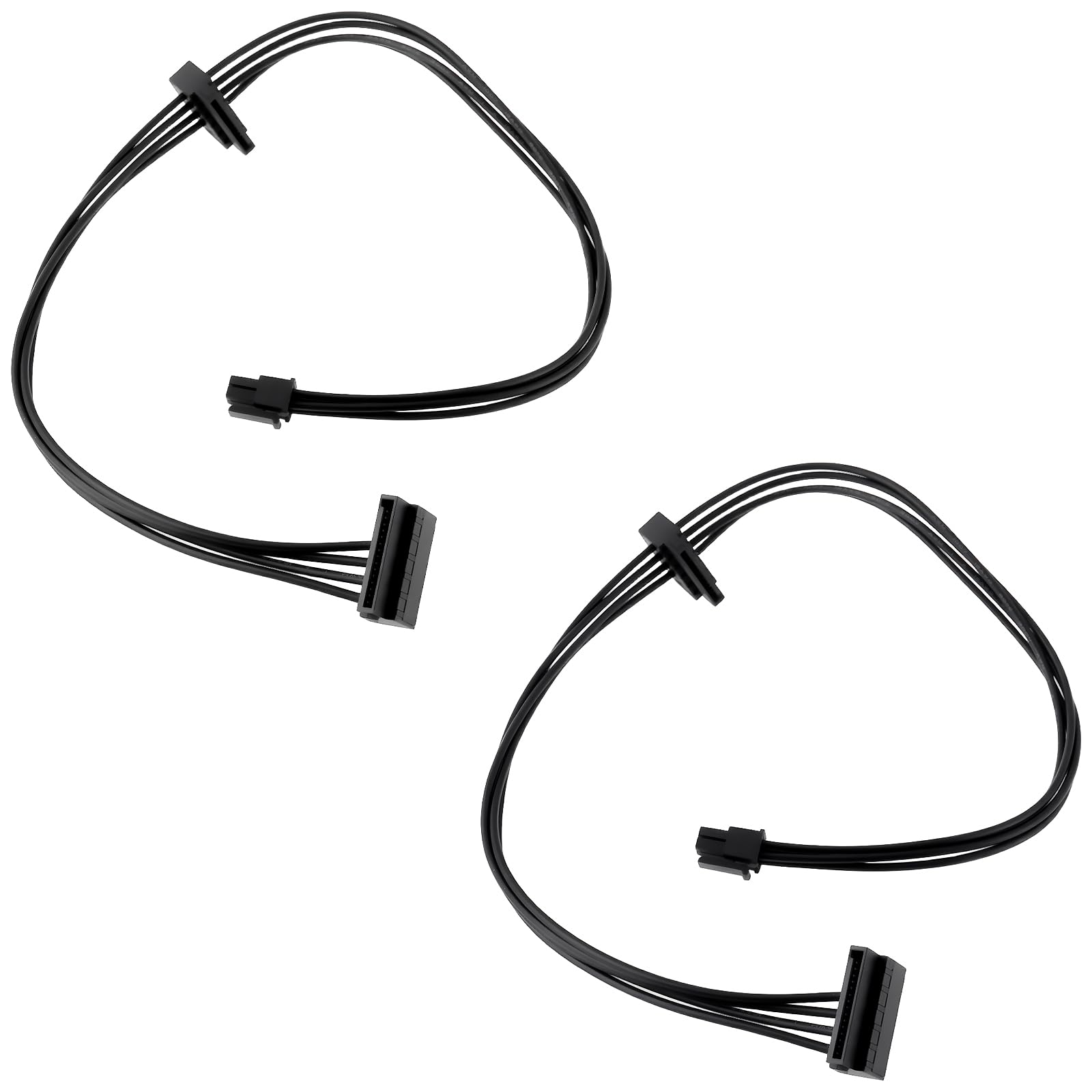 2 szt. Mini 4-pinowy na 2-pinowy dysk twardy SATA o długości 45 cm kompatybilny z Lenovo M410 M610 M415