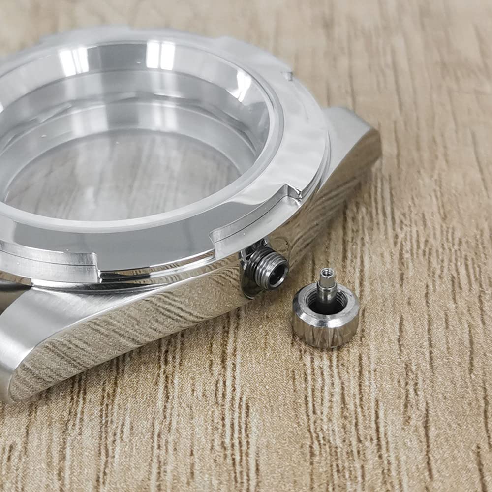1 x etui na zegarek do mechanizmu NH35/NH36/4R/7S, stal nierdzewna szafirowe szkło zestaw etui do zegarków akcesoria do zegarków