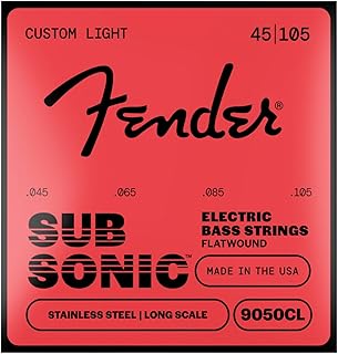 Fender Stainless 9050's Basssaiten, Edelstahl flachgewickelt, 9050CL .045-.105 Gauges, (4)