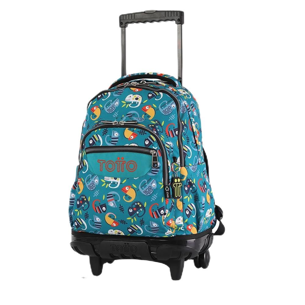 TOTTO MOCHILA ESCOLAR RUEDAS EGRETH Unisex-adulto VERDE 60