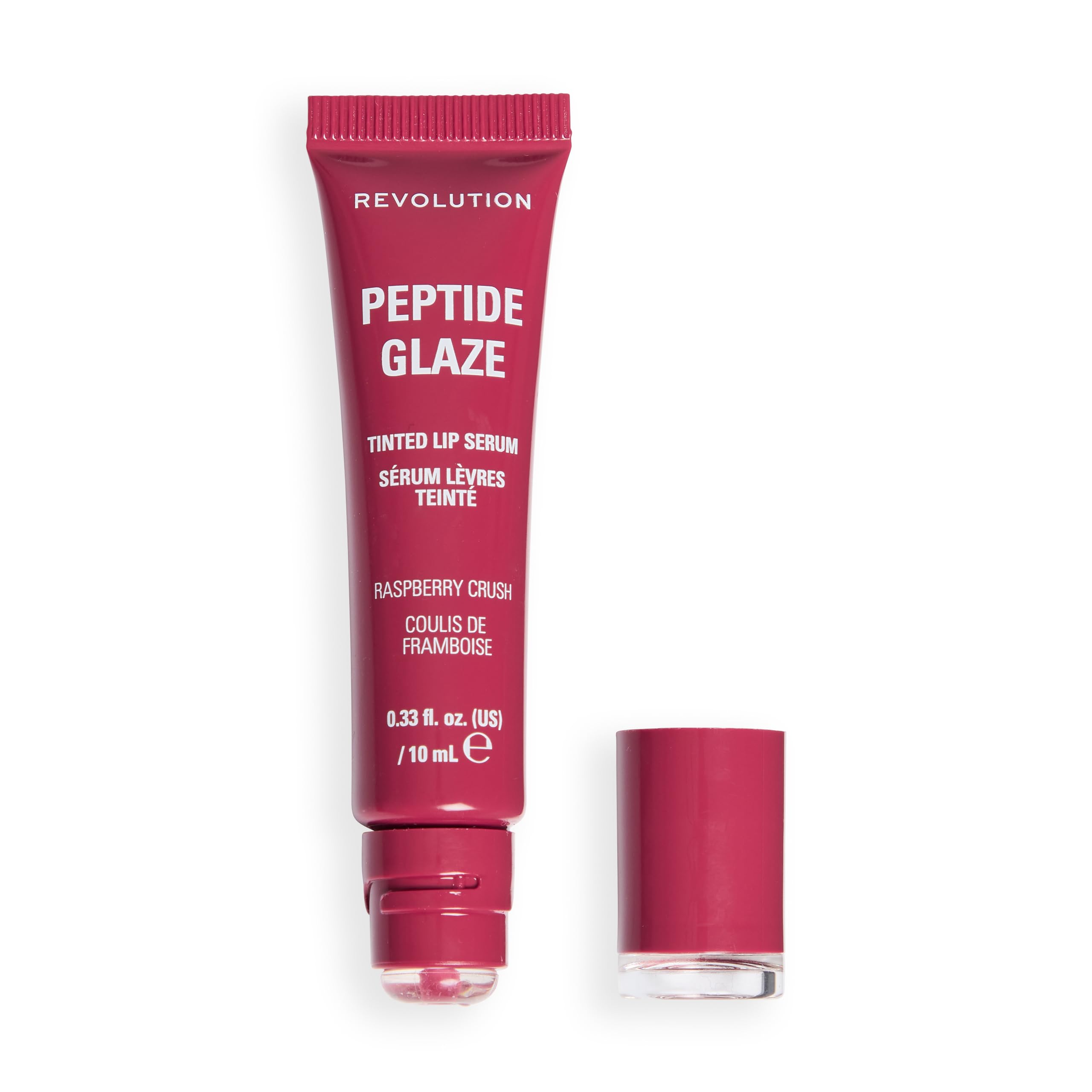 Revolution Peptide Glaze Tinted Lip Serum, Raspberry Crush