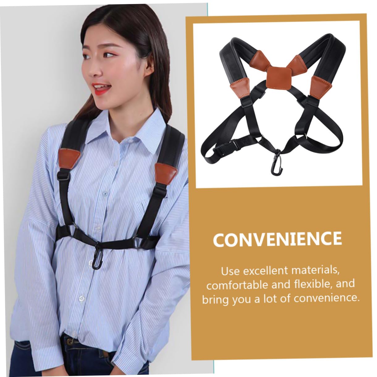 SWOOMEY Saxophone Harness Padded Saxophone Neck Strap for Adults Boys and Girls Double Shoulder Sax Strap